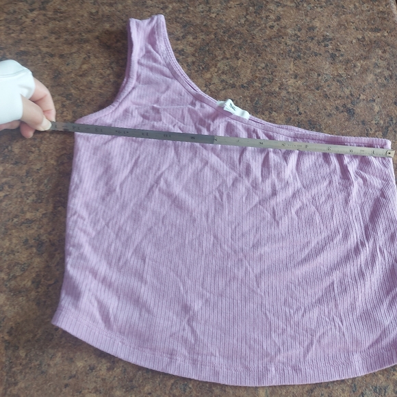 bp One-Shoulder Rib Tank Top cropped - Picture 10 of 10